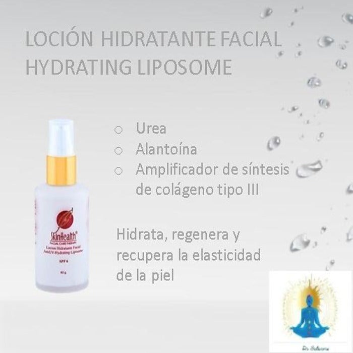 Locion hidratante facial SkinHealth Anti UV Hydrating Liposome para hidratacion diaria de piel y estimular síntesis colageno.